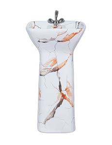 Lavabo ovalado de una pieza de cerámica india de alta calidad del proveedor líder ampliamente buscado para uso en el baño del hogar y el hotel - Product Image 1