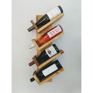 Moderno Estante de Vino Infinito de Madera para Encimera, Soporte Decorativo para Botellas de Vino, Exhibidor para Cocina, Hogar y Bar - Product Image 3