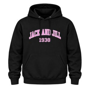 เสื้อฮู้ดผู้หญิง Jack and Jill ผ้าฟลีซนุ่มสบาย อุ่นสบาย สวมใส่สบายๆ ทรงหลวม พิมพ์ลายตามสั่ง ขายส่ง - Product Image 1