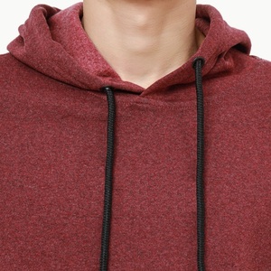 Sudadera con Capucha Color Granate para Hombre, 100% Algodón, Corte Regular, Color Sólido Informal, con Bolsillo, Tejido de Punto, para Otoño - Product Image 4