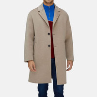 Manteau en laine imperméable au design tendance, nouvelle arrivée, logo personnalisé, coupe ajustée, écologique, vêtements d'hiver pour hommes, best-seller, fabriqué au Pakistan
