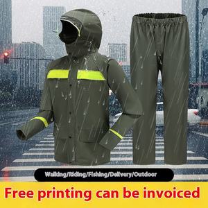 Combinaison de pluie réutilisable et imperméable pour le cyclisme, en tissu Oxford robuste, réfléchissante, ensemble 2 pièces (veste et pantalon) pour le travail en extérieur - Product Image 5