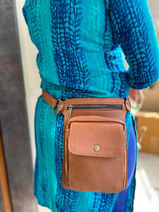 Riñonera de cuero genuino, cinturones de bolsillo de cuero con estilo, cinturón de viaje hecho a mano, colección elegante Unisex, cinturones de bolsillo a la cadera - Product Image 2