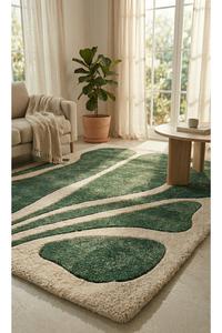 Modern <b>Hand</b> <b>Tufted</b> Wool Area <b>Rug</b> with Custom Design and Anti-Slip Backing for Interiors - Product Image 3