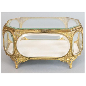 Cajas de Joyería Modernas Hechas a Mano con Vidrio Biselado y Latón |   Cajas de Regalo Personalizadas en Color y Tamaño para Compradores Mayoristas - Product Image 1