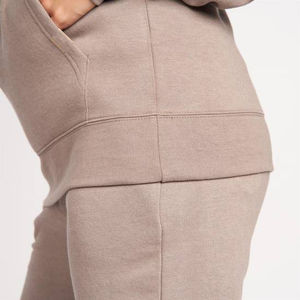 Hoodie court personnalisé pour femme, coupe oversize, épaules tombantes, style décontracté, anti-plis, dernière collection hiver, style urbain, couleur pierre - Product Image 5