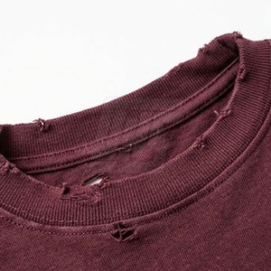 Camisetas Streetwear Desgastadas de Algodón Oversize, Tops Casuales con Estampado Personalizado, Ropa de Moda de Verano - Product Image 4