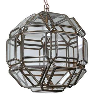 Suspension en laiton et verre de conception de luxe pour la cuisine et le restaurant Lustre suspendu en verre en métal - Product Image 3