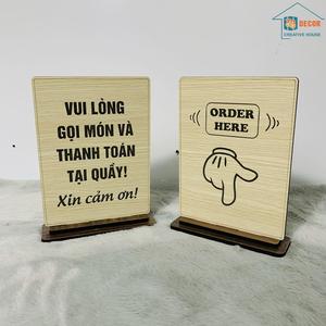 ป้ายไม้ธุรกิจสั่งทำขายส่ง ป้ายไม้สลักลายสไตล์เรสติก ตกแต่งผนังร้านค้า คาเฟ่ ร้านอาหาร - Product Image 3