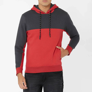 Custom Logo Front Solid Winter Fleece Hoodies Polyester/Cotton Blend Breathable Quick Dry Casual <b>Pullover</b> <b>Men</b> - Product Image 4