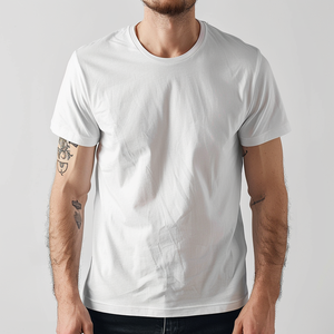 OEM Service Customize Pattern Men's Formal T-Shirts High Quality Short Sleeve O-neck 100% Combed Cotton Silk Screen Anti-Pilling - Product Image 2