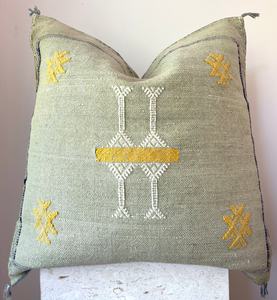 Gorgeous White Moroccan Cactus Silk <b>Cushion</b> Covers Pure Sabra Pillow Decorative <b>Cushions</b> Handmade Moroccan Abstract Pillow - Product Image 6