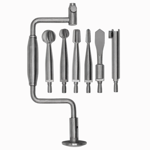 Juego de 7 piezas de instrumental Dermispro: Taladro manual, brocas, extensión de taladro plano, kit quirúrgico de corte de huesos de acero inoxidable CE - Product Image 6