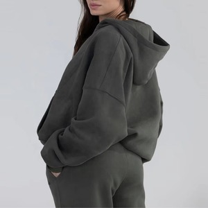 Sudadera con Capucha para Mujer, Estilo Holgado, con Cierre Frontal, Bolsillos Tipo Canguro, Tejido Grueso y Cómodo, en Oferta - Product Image 4