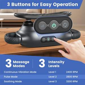 Massaggiatore Elettrico con 3 Testine e 3 Modalità Prodotto Premium per Massaggi Modello D0100XTNR8W - Product Image 5