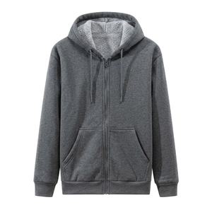 Sudadera con Capucha Gris para Hombre, 100% Algodón, Forro Polar, Impermeable, Transpirable, Casual, Invierno, Corte Holgado, Diseño de Corazones - Product Image 6