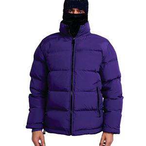 แจ็คเก็ตขนเป็ดสีดำสำหรับผู้ชายเสื้อฟิตเนสแบบบอมเบอร์เสื้อแจ็คเก็ตสำหรับฤดูหนาวออกแบบโลโก้ได้ตามต้องการ - Product Image 5