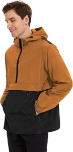 Men's <b>Rain</b> <b>Jacket</b> Waterproof Lightweight windbreaker Packable <b>Rain</b> <b>Pullover</b> for Hiking Golf Running Fishing Work - Product Image 2