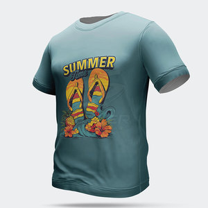 เสื้อยืดแฟชั่นลำลองสำหรับผู้ชายผ้าคอตตอนถัก100% ระบายอากาศได้ดีแห้งเร็วเป็นมิตรกับสิ่งแวดล้อม - Product Image 2