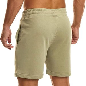 Shorts Bermuda Homme Couleur Unie en Polyester/Coton avec Taille Élastique, Logo Avant, Poches Écologiques, Coupe Décontractée Mi-Longue - Product Image 2