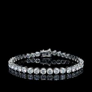 Pulsera de plata, pulsera de lujo, pulsera de regalo para mujer, pulsera de boda, pulsera de plata, pulsera de aniversario para mujer - Product Image 2