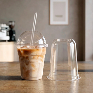 Transparent PP Plastic <b>Cup</b> With 95mm Dome Lid For <b>Cold</b> Beverages Coffee Tea Disposable <b>Cup</b> - Product Image 1