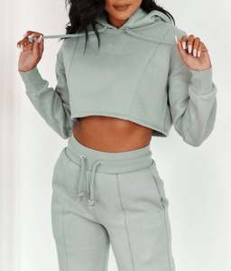 Sudadera informal hecha a medida con letras bordadas personalizadas, talla XXL, sudadera con capucha para mujer, top corto - Product Image 5