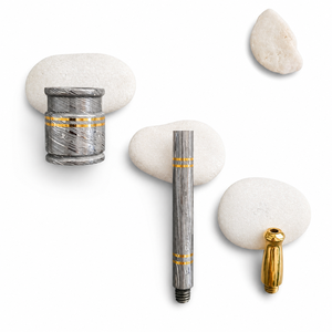 Jexmoo Pipa de Fumar Reutilizable de Acero de Damasco Hecha a Mano, de Metal Premium, con Funda de Cuero, Regalo para Papá, Esposo, Novio - Product Image 4