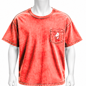 Coral Pink Weathered <b>Pocket</b> Tee Premium Washed Cotton Short Sleeve <b>T</b> <b>Shirt</b> Loose Fit Chest <b>Pocket</b> Vintage Casual Everyday - Product Image 3