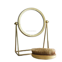 Miroir de courtoisie en or léopard Royal Running miroir de coiffeuse de luxe décoratif de table de haute qualité pour le maquillage par TCD