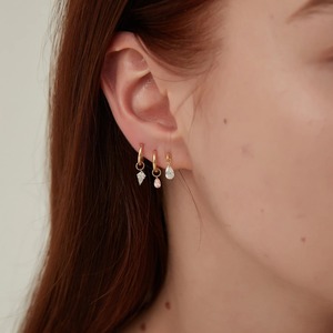 Pendientes de Aro de Oro Sólido de 14K con Diamante Cultivado en Laboratorio de Corte Cometa de 0.50ct y Dije Flotante para Mujer, Regalo para Fiestas y Día de la Madre - Product Image 2