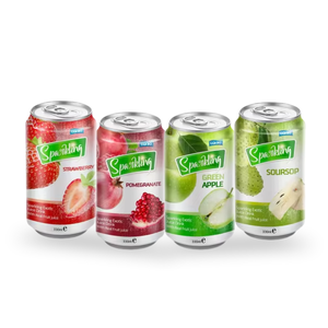 Bebida Carbonatada de Jugo Tan Do de 330 ml, Sabor Manzana Verde, Granada y Fresa, Muestra Gratis, Diseño OEM Disponible - Product Image 1
