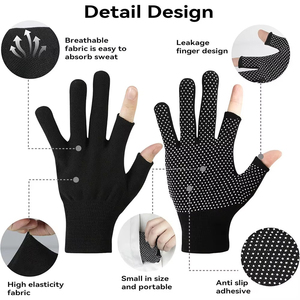 Wholesale Anti Slip Double Sides PVC Dotted <b>Gloves</b> Blue Dots <b>Gloves</b> Dotted Working <b>Gloves</b> PVC Dot Coated CVC <b>Gloves</b> - Product Image 2