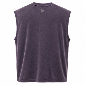 Custom <b>Y2K</b> Sleeveless Muscle Tee Oversized Boxy Fit High Street Vintage Wash Streetwear Tank <b>Top</b> Distressed Edges Gothic Print - Product Image 5