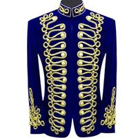 Veste de parade militaire napoléonienne unisexe verte d'été, style hussard, avec tressage doré, motif lettres respirant, 100% coton, pour adultes, haute qualité