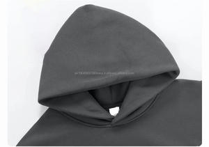 Sweat-shirts à capuche pour hommes en coton 100% de haute qualité, brodés, pull d'hiver, streetwear, impression en relief, sweat-shirt à capuche pour hommes - Product Image 2