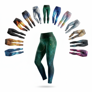 Leggings de yoga personnalisés légers et respirants, imprimés, sans couture, extensibles, pour la gym, la course à pied, l'entraînement, séchage rapide, leggings OEM - Product Image 1