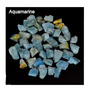 Großhandel viel Roher Aquamarin Rohe Rough Small Size Aquamarin Crystal Rough Rocks Heilender Edelstein