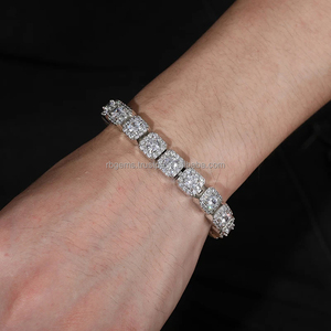 RB Gems India's Unisex High Quality D Color Heart Cut White Diamond VVS Clarity GIA Certified 14K <b>Gold</b> Sterling Charm <b>Bracelet</b> - Product Image 5