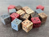 Dés en bois faits à la main de qualité supérieure, écologiques, taille personnalisée, style classique/moderne, pour la famille, les fêtes en plein air, le jardin