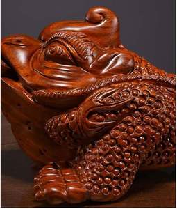 Statue de Bouddha rieur en bois sculptée à la main, figurine allongée, sculpture décorative pour la maison, le bureau, le temple, cadeaux pour adultes - Product Image 2