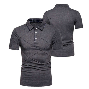 Polo en tricot à manches courtes pour homme, couleur unie, style décontracté, coupe classique, design respirant, boutons sur le devant - Product Image 2