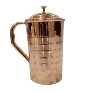 Service de carafes en cuivre pour une célébration de luxe sur le toit, ensemble de service en métal avec verres, durable et réutilisable pour la cuisine. - Product Image 1