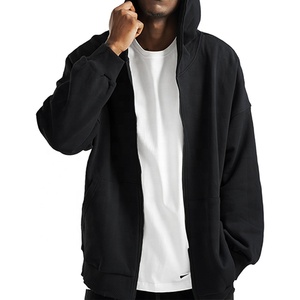 Wholesale Custom Heavy Weight Oversize Fashion Hoodie Solid Color Loose Fit <b>Thick</b> Plain Design Premium Hoodie Winter Embroidery - Product Image 2