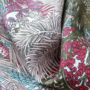 Silk Scarf Elegant Printed Pattern For Hair Neck Shoulder And Outdoor Style Silk Scarf - Product Image 4