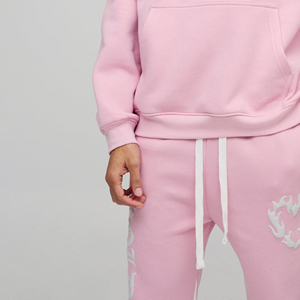 ชุดฮู้ดดี้และกางเกงจ็อกกิ้งผู้ชายไซส์ใหญ่ ระบายอากาศได้ดี เป็นมิตรกับสิ่งแวดล้อม กันลม ผลิตจากผ้าฝ้าย ทรงเข้ารูป พร้อมชุดจ็อกกิ้งไซส์ใหญ่พิเศษ สกรีนโลโก้ได้ตามต้องการ - Product Image 3