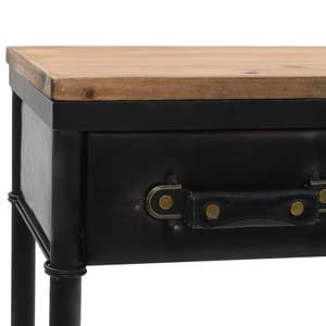 Mesa consola de madera natural y color negro - Product Image 5