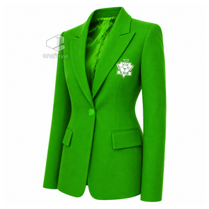 Blazer de Mujer Chi Eta Phi con Botones, Solapa con Muescas Bordadas, Traje de Oficina Elegante, Chaqueta Formal para el Trabajo - Product Image 2