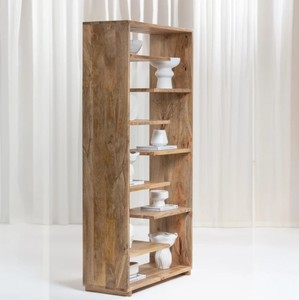 Modern <b>Wooden</b> Tiered <b>Bookcase</b> 6-Shelf Freestanding Rustic Design Living Room Home Furniture - Product Image 1