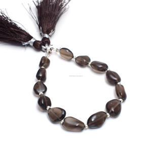 Fabulosa forma de caída suave de cuarzo ahumado marrón Natural 8 pulgadas 9X14 MM hebra de piedras preciosas Premium para la fabricación de joyas DIY - Product Image 3